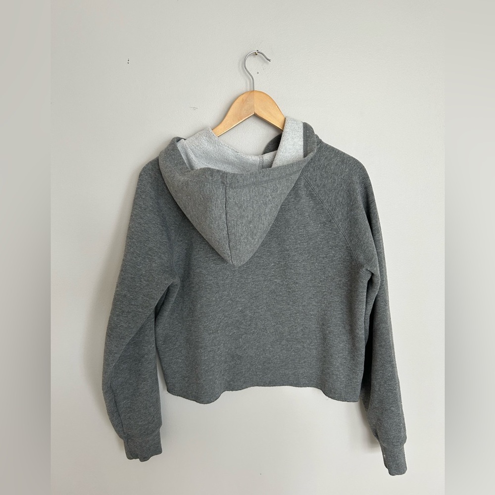 Brunette the Label raw hem cropped hoodie - Picture 5 of 6